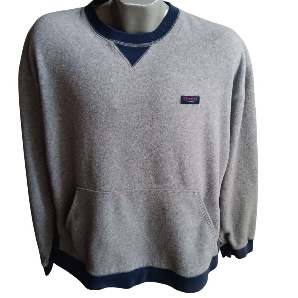 Tommy Hilfiger Gray and Navy Sweatshirt